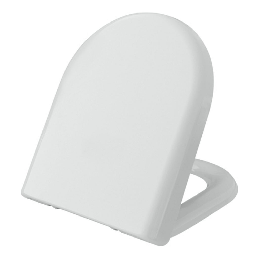 White D Shape Heavy Duty Top Fix Soft Close Quick Release Toilet Seat