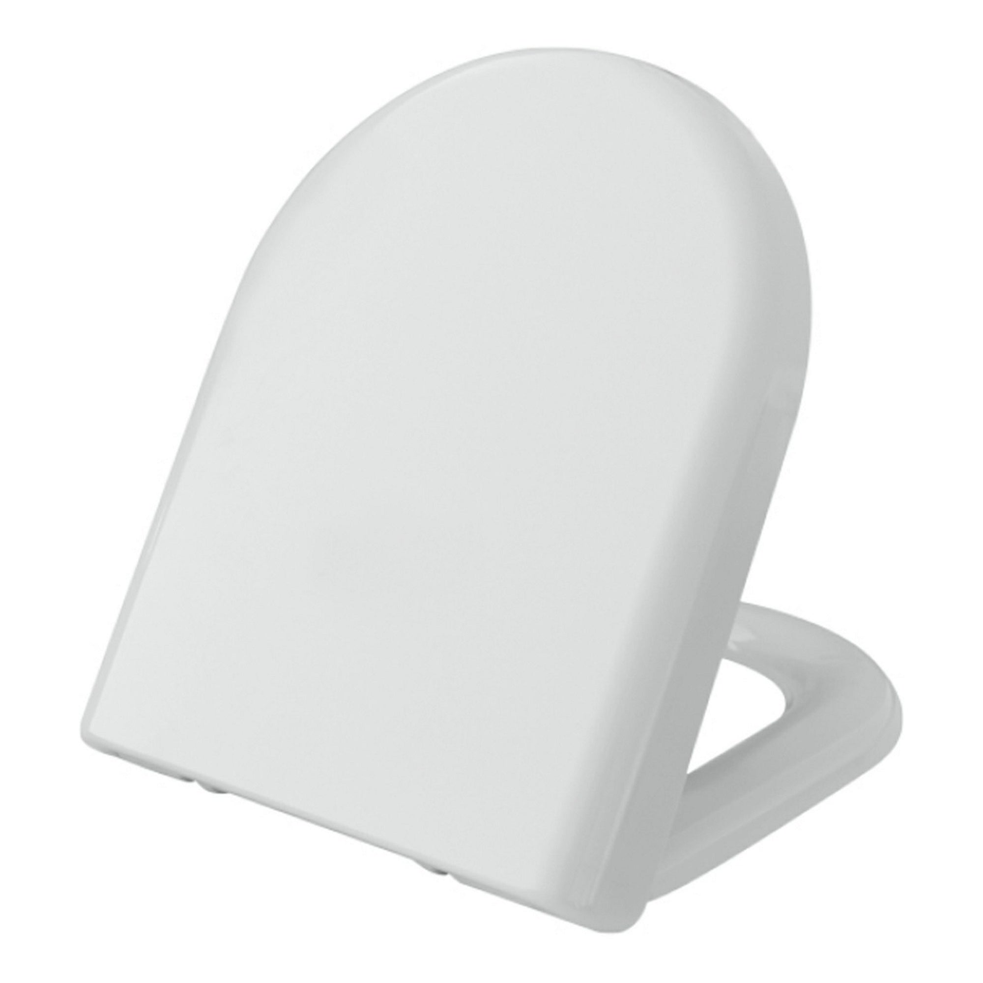 White D Shape Heavy Duty Top Fix Soft Close Quick Release Toilet Seat