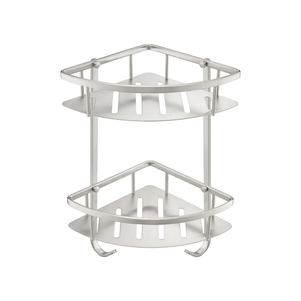 Stainless Steel Double Shower Corner Caddy Basket