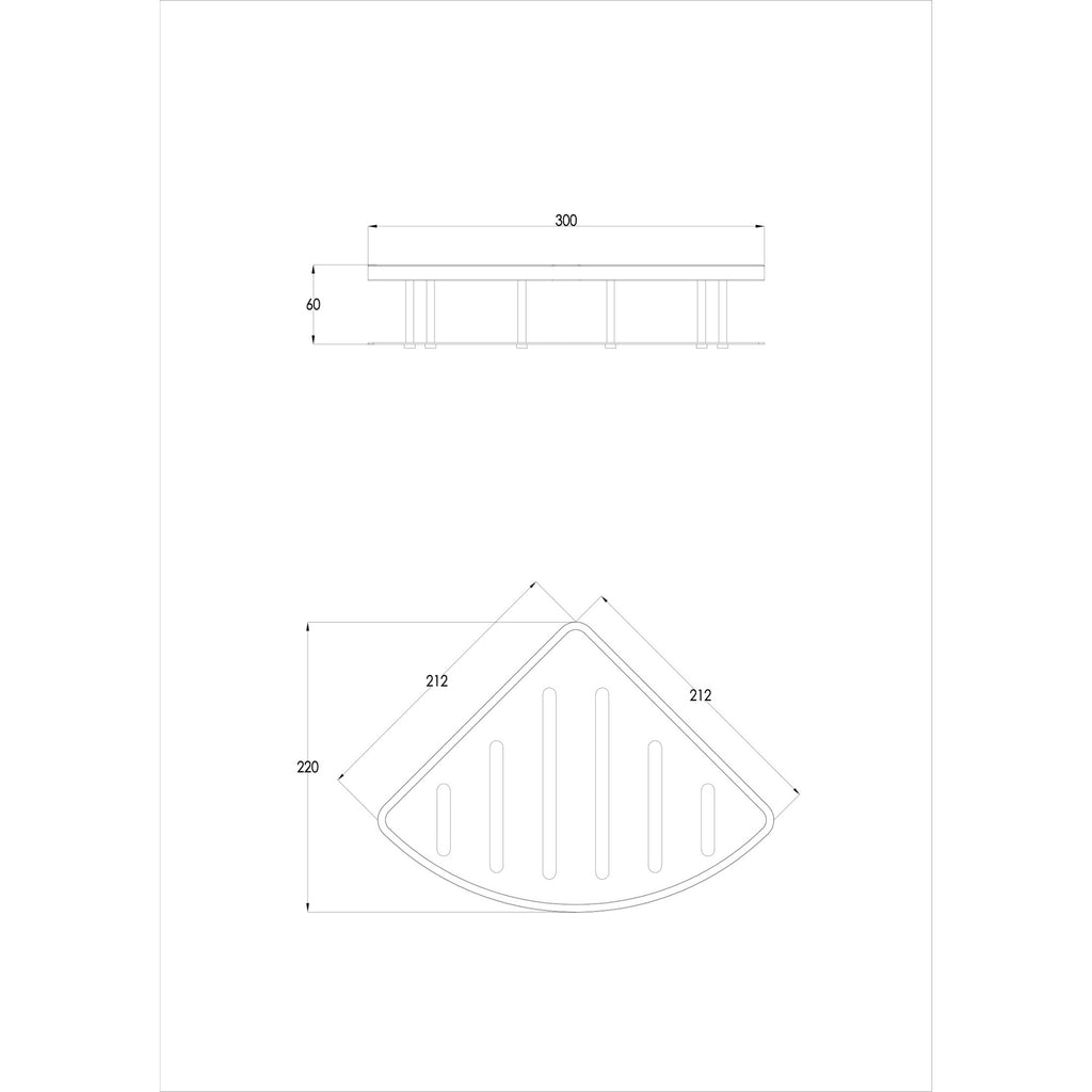 Stainless Steel Double Shower Corner Caddy Basket