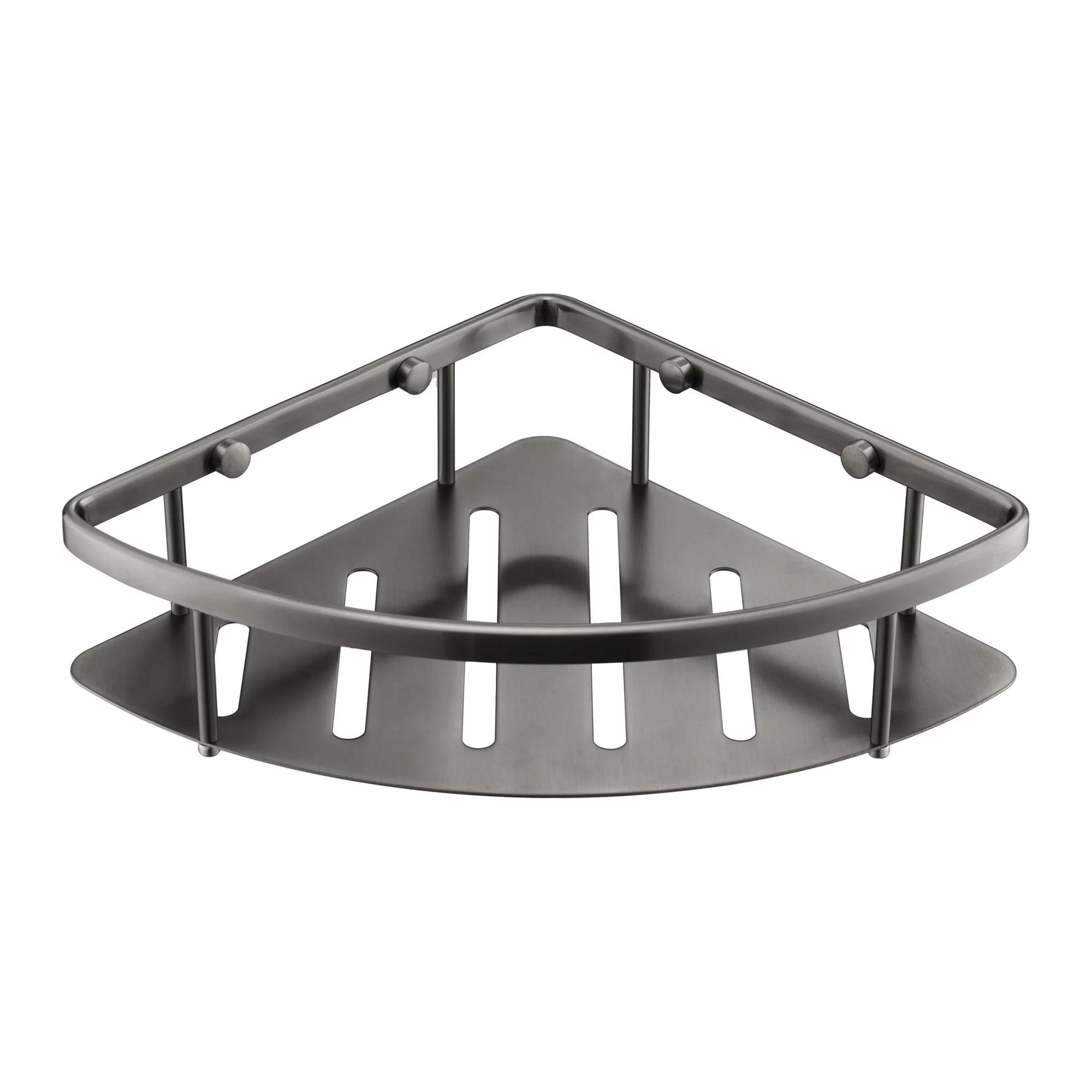 Brushed Black Single Shower Corner Caddy Basket