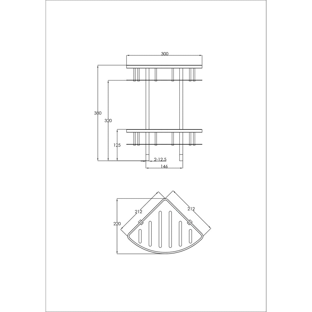 Chrome Single Shower Corner Caddy Basket