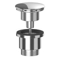 Chrome Universal Basin Waste Suitable For Basins With or Without Overflow Solid Metal Leak Free
