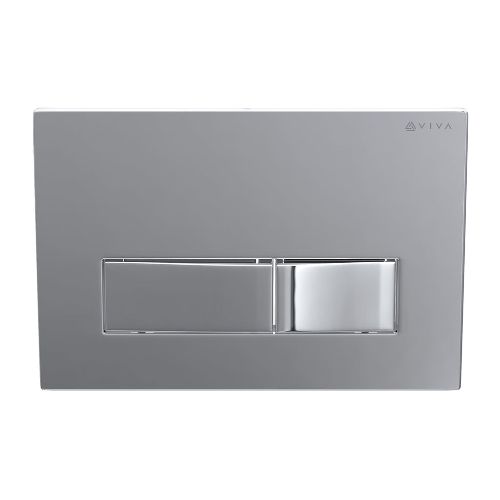 Skylo Ultra Slim Wall Hung Toilet Concealed Cistern Frame & Gloss Chrome Dual Flush Plate Set
