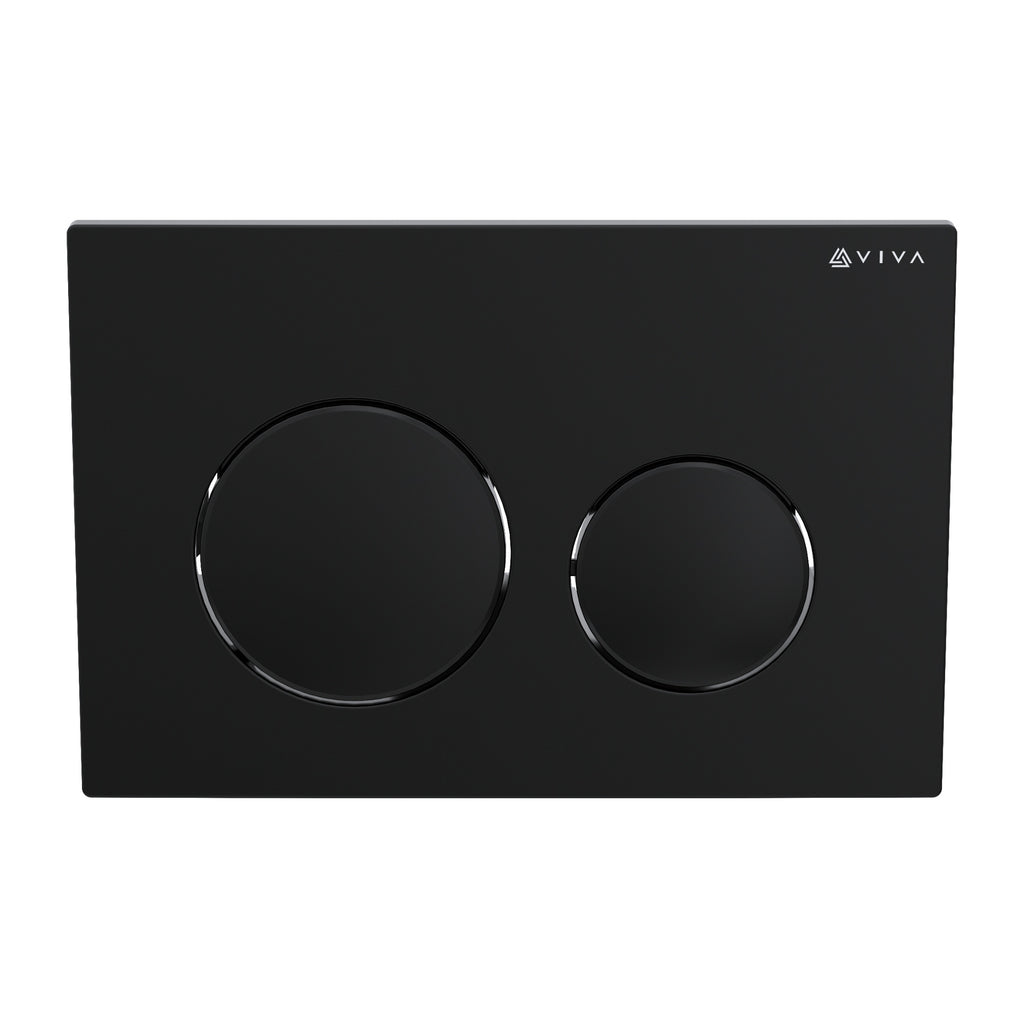 Viva Skylo Ultra-Slim Wall Hung Toilet Concealed Cistern Frame with Matt Black Dual Flush Plate