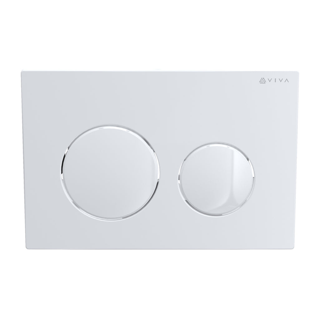 Viva Skylo Ultra-Slim Wall Hung Toilet Frame & Concealed Cistern with Dual Flush & Gloss White Flush Plate