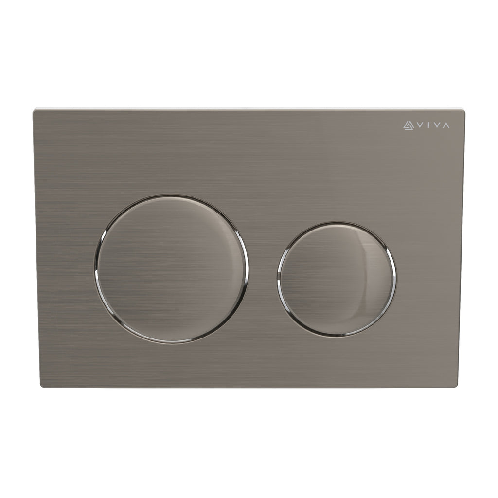Skylo Ultra Slim Wall Hung Toilet Concealed Cistern Frame Set with Brushed Nickel Dual Flush Plate