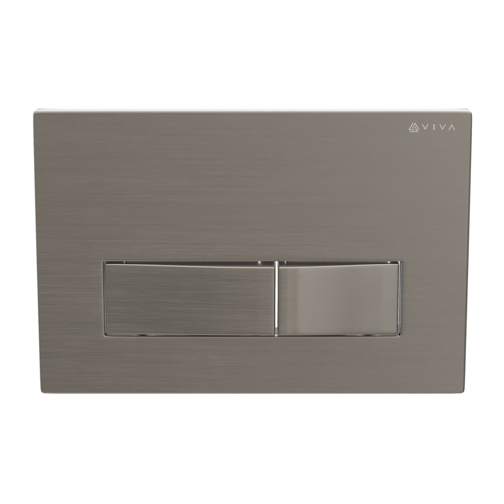 Skylo Ultra Slim Wall Hung Toilet Concealed Cistern Frame Set with Brushed Nickel Flush Plate & Connector Kit