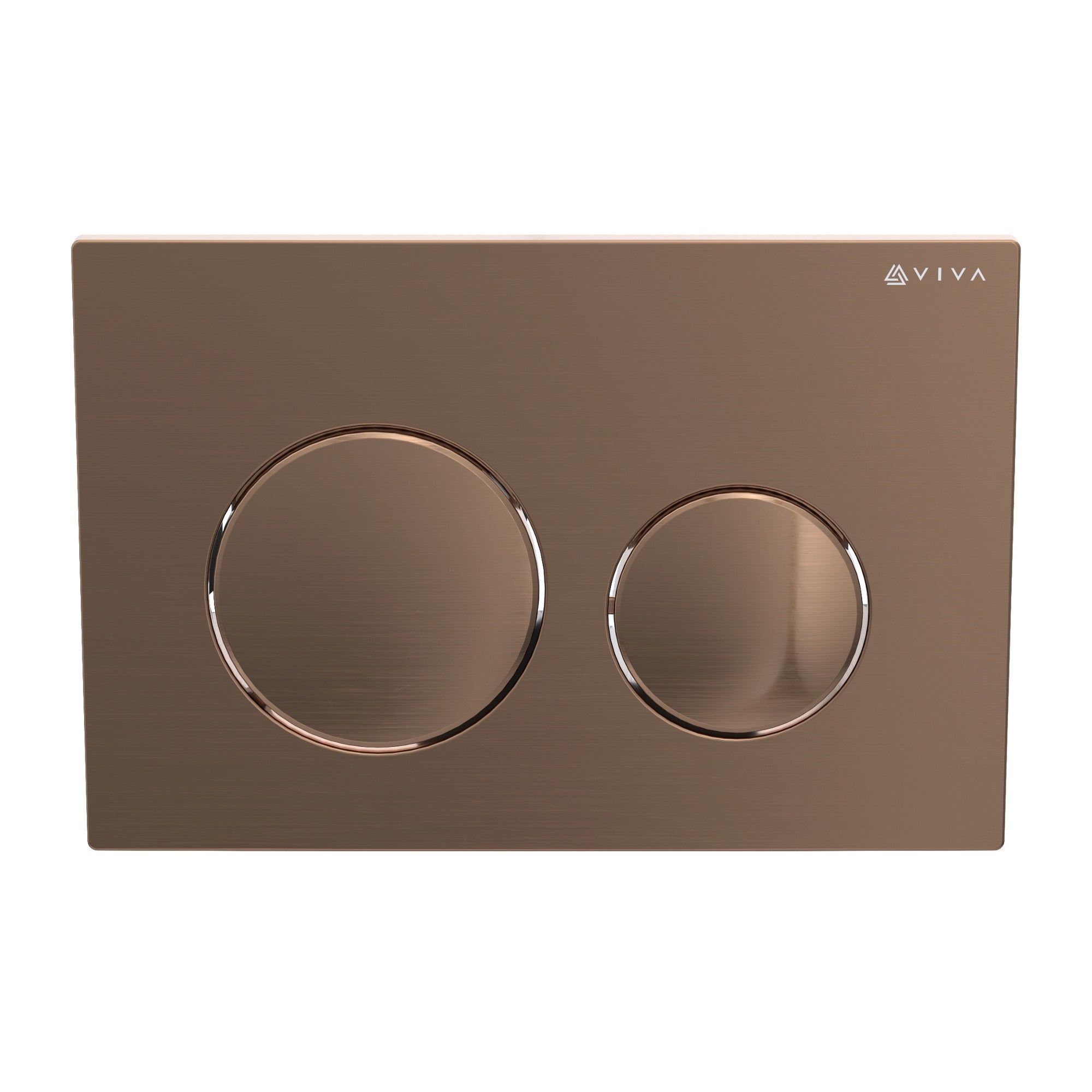 Viva Skylo Ultra Slim Wall Hung Toilet Cistern Frame Set with Brushed Copper Dual-Flush Plate & Connector Kit