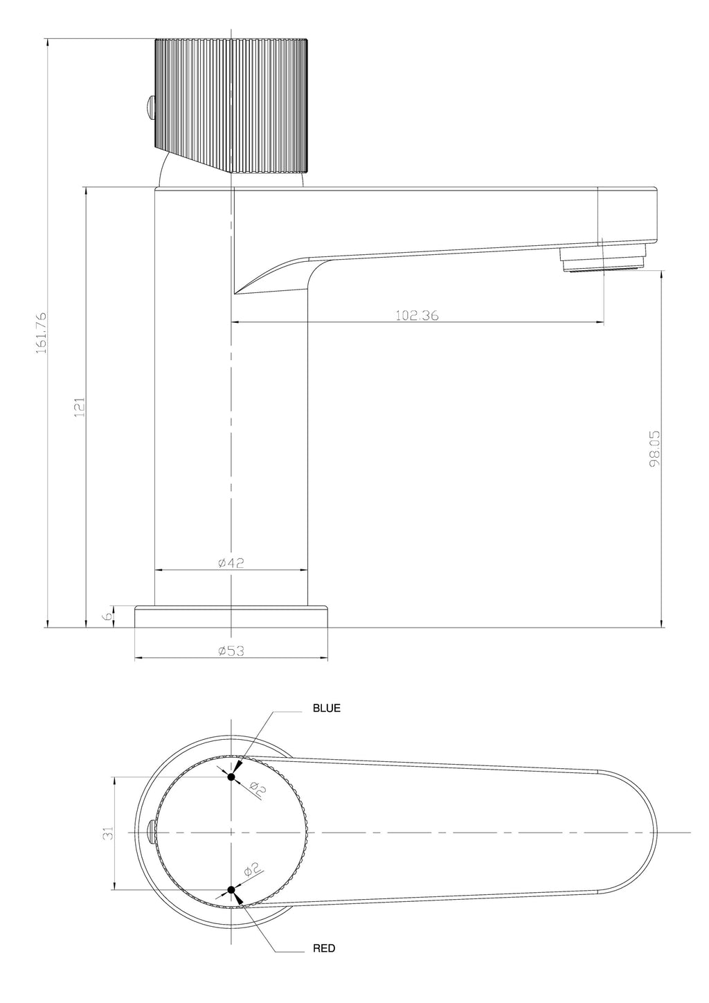 Manga Mono Basin Mixer Brushed Brass