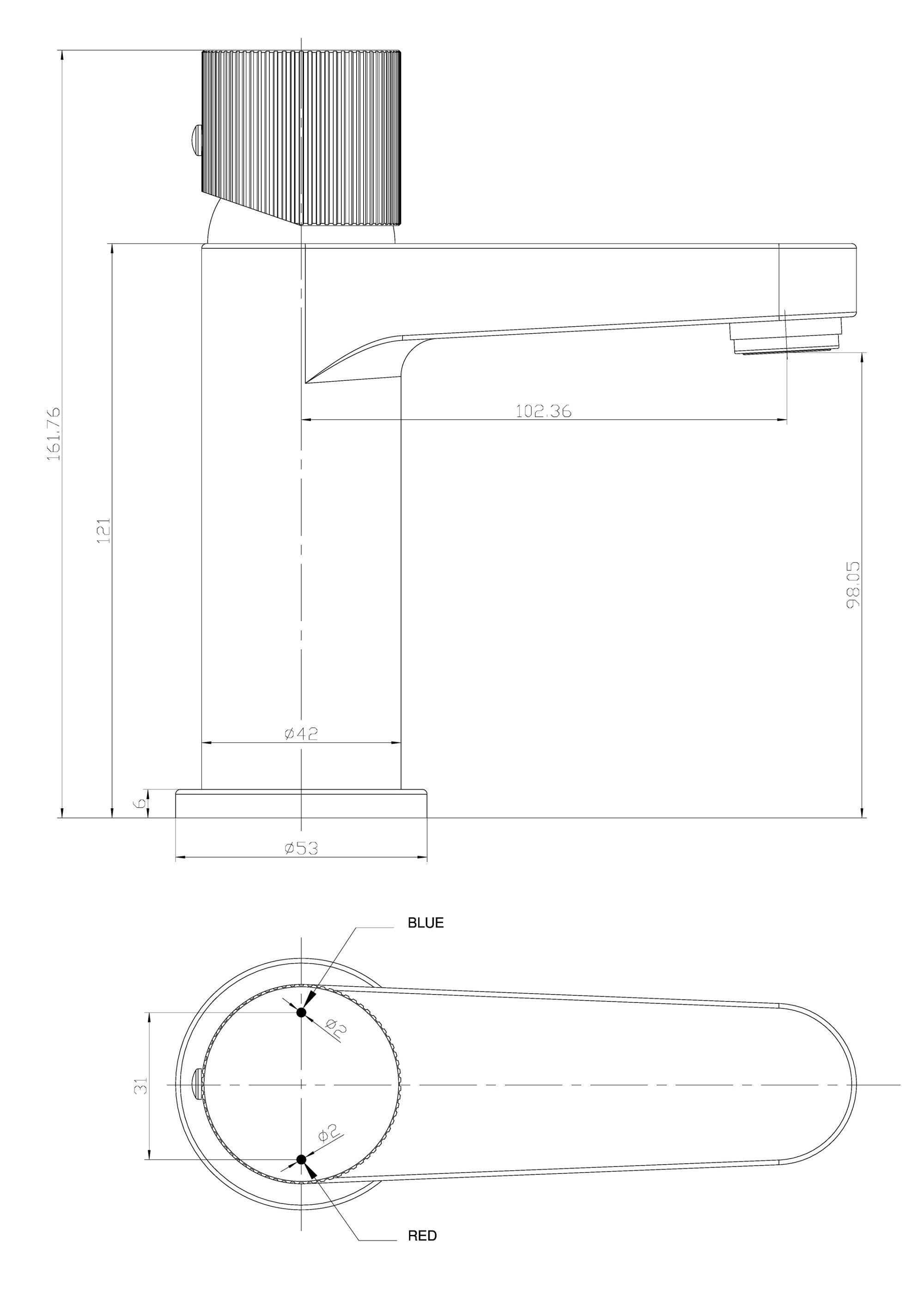 Manga Mono Basin Mixer Brushed Brass