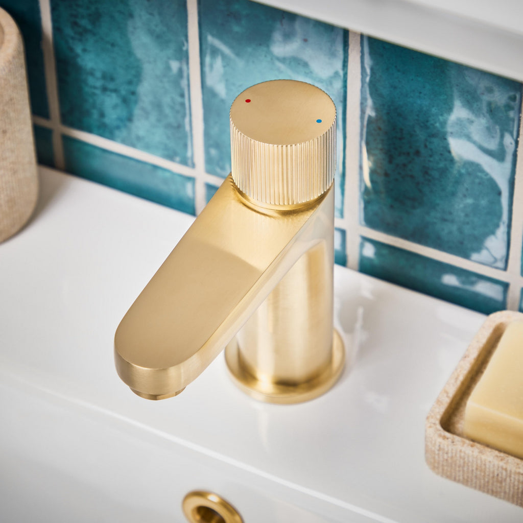 Manga Mono Basin Mixer Brushed Brass