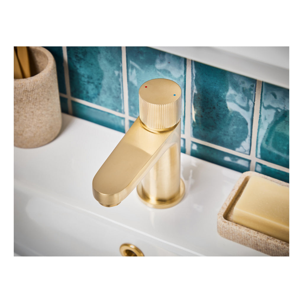 Manga Mono Basin Mixer Brushed Brass