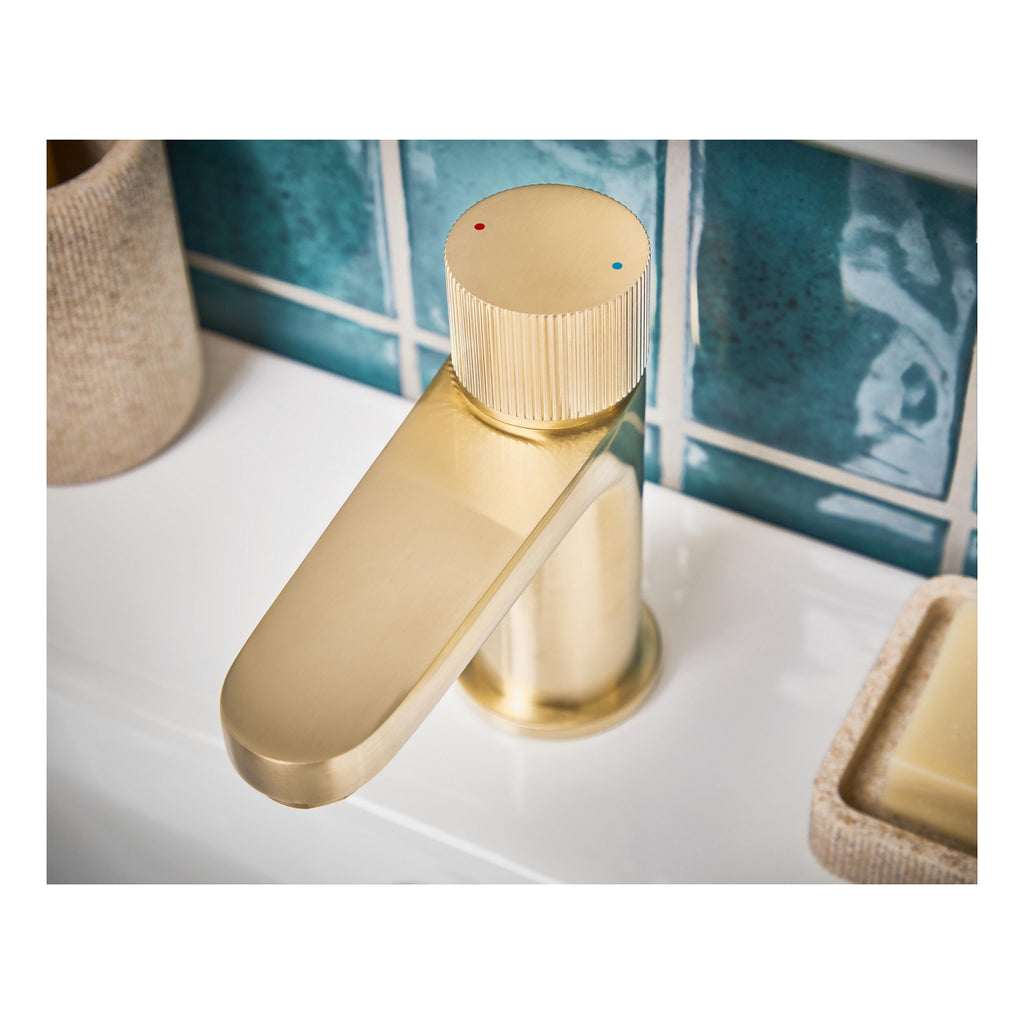 Manga Mono Basin Mixer Brushed Brass
