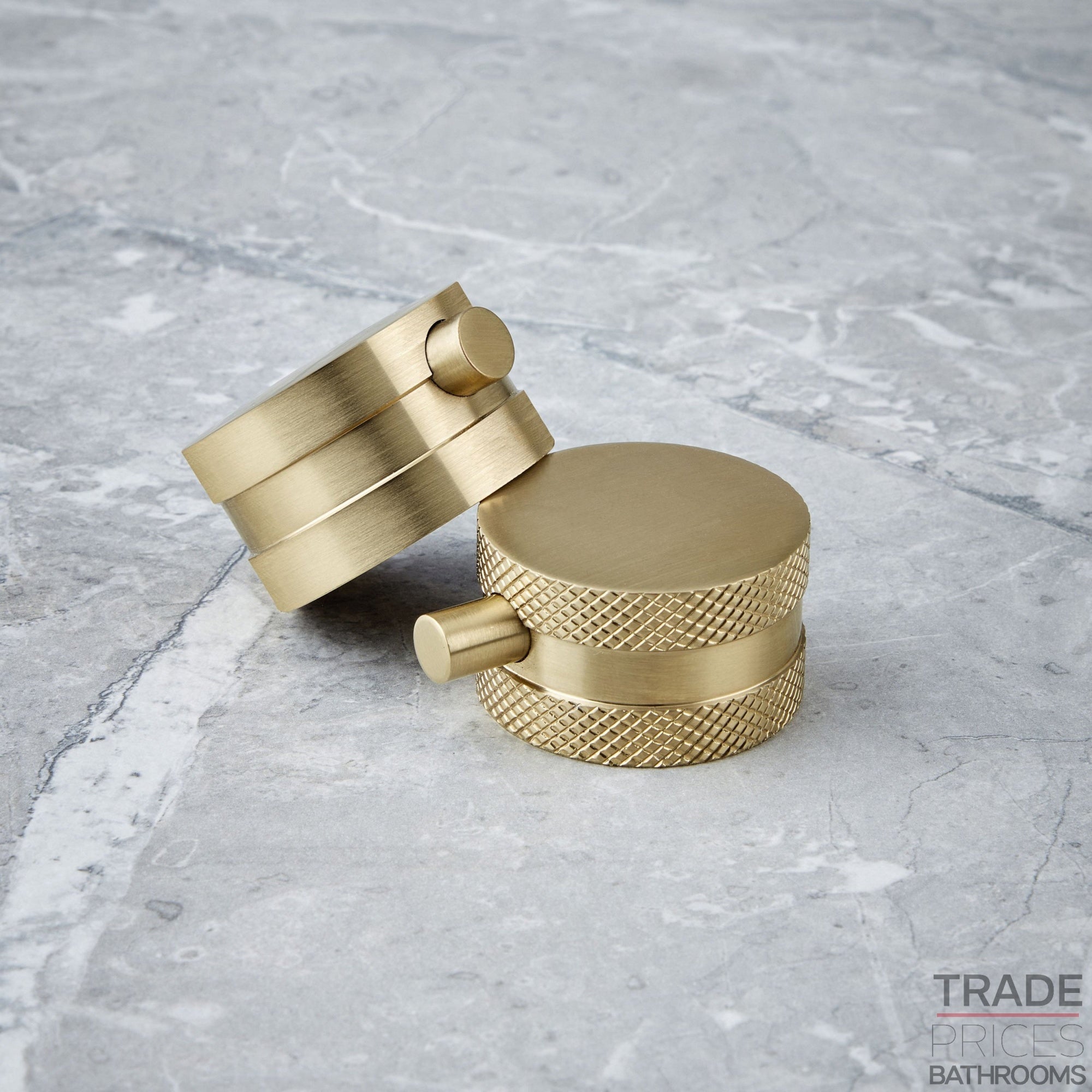 Diamond Cut Brushed Brass Bath Filler Taps