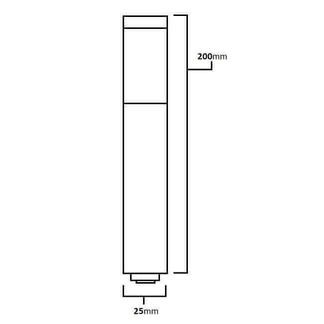 Chrome Square Pencil Head Handset & Bracket-12311