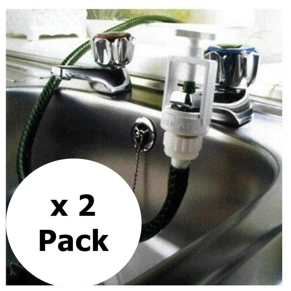 Foxheath Kitchen Sink Mixer Tap Connector Garden Hose Attachment 2 Pack-0