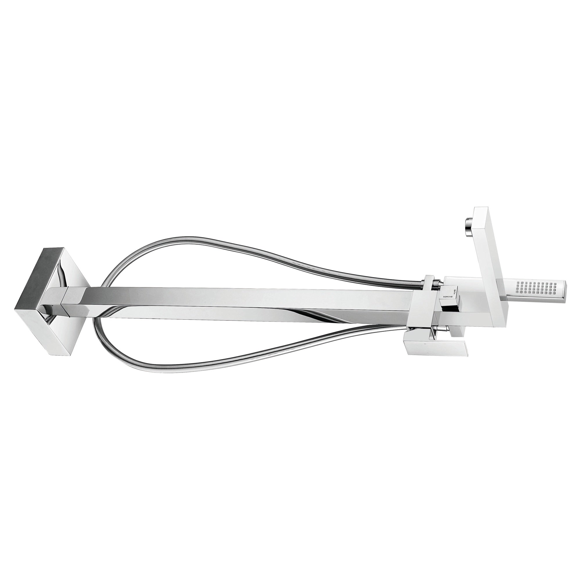 RAK Cubis Floor Standing Bath Shower Mixer Tap - Polished Chrome Solid Brass