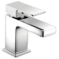 RAK Cubis Polished Chrome Modern Basin Mixer Tap with Waste - Solid Brass