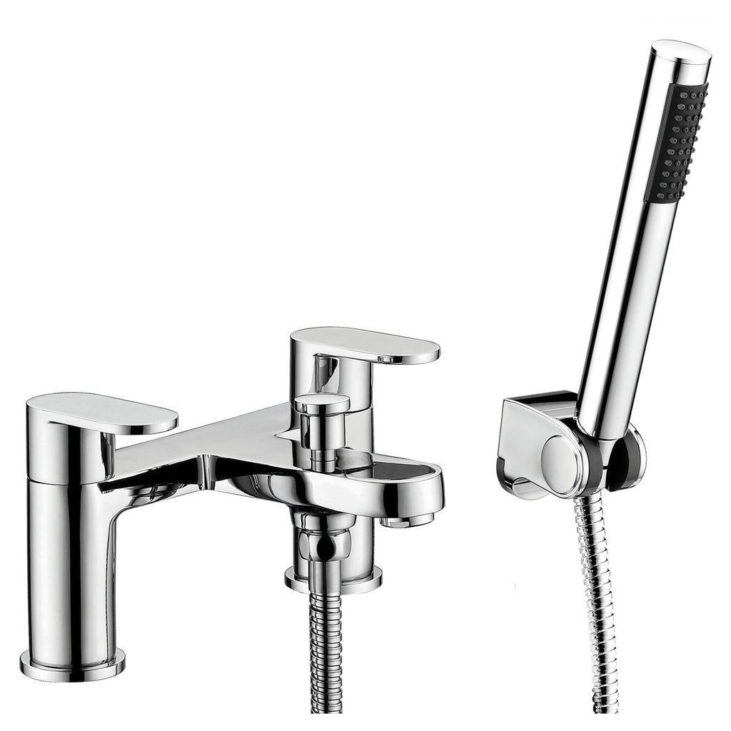 RAK Compact Polished Chrome Bath Shower Mixer Tap with Handset & Solid Brass Construction