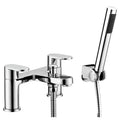 RAK Compact Polished Chrome Bath Shower Mixer Tap with Handset & Solid Brass Construction