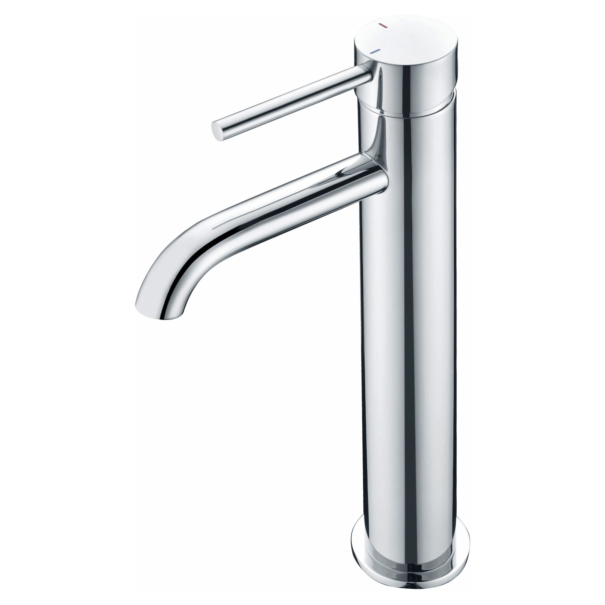 RAK Prima Tech Tall Polished Chrome Basin Mono Mixer Tap - Modern Solid Brass Design - 15-Year Guarantee