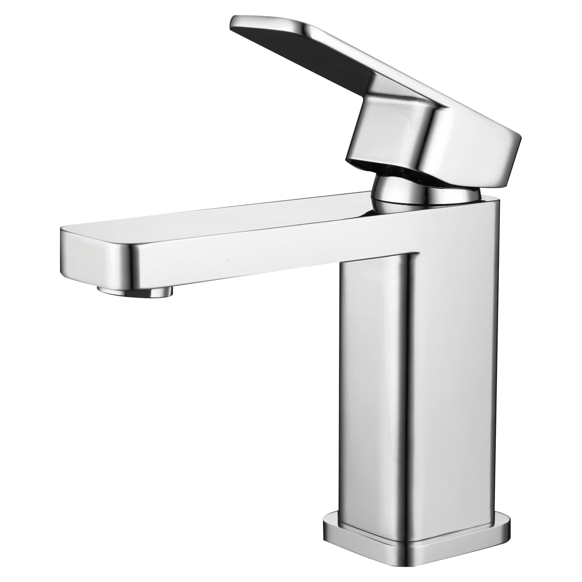 RAK Compact Square Basin Mixer Tap - Modern Polished Chrome & Solid Brass with Waste