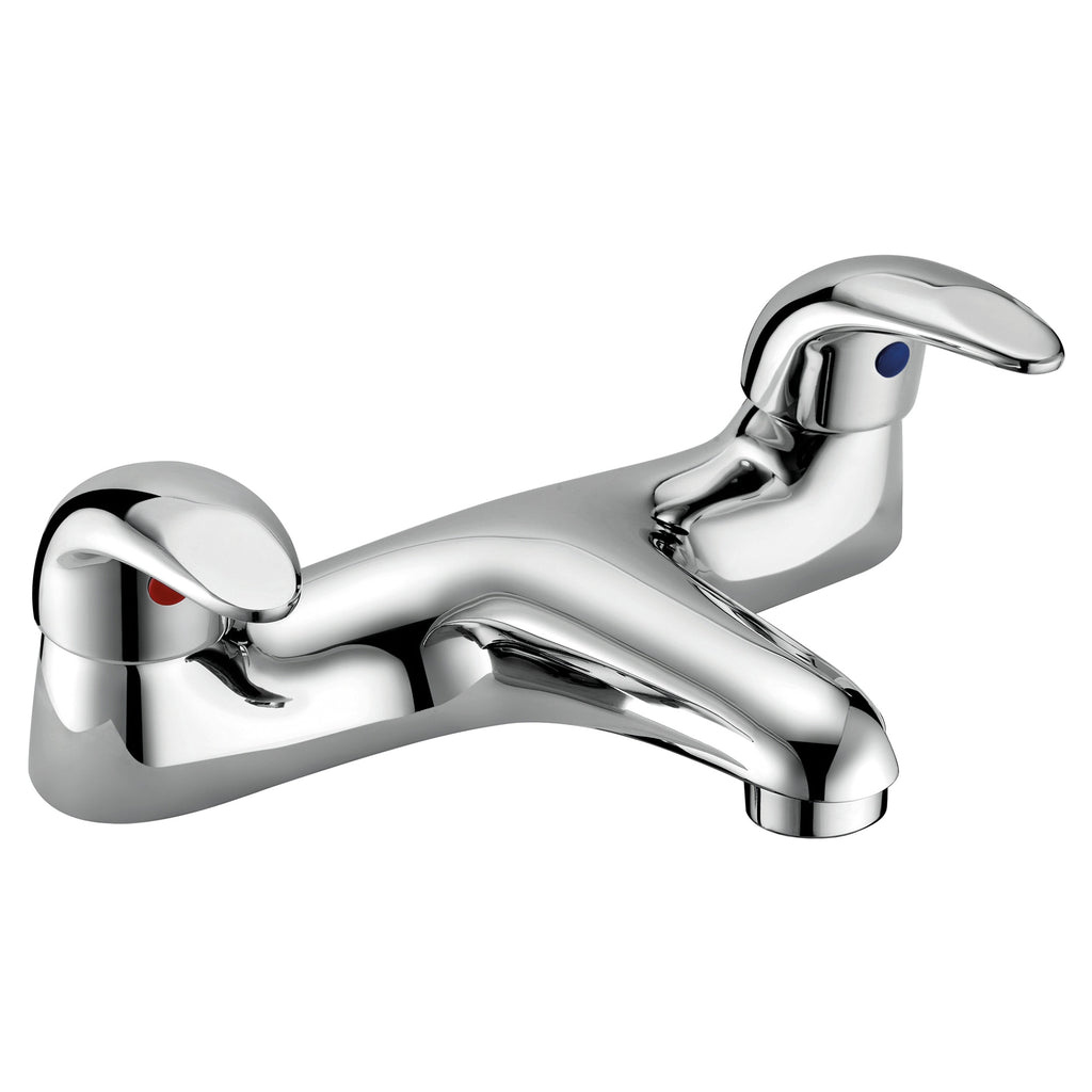 RAK Basic Modern Bath Filler Mixer Tap in Polished Chrome with Solid Brass Construction - Durable & Stylish