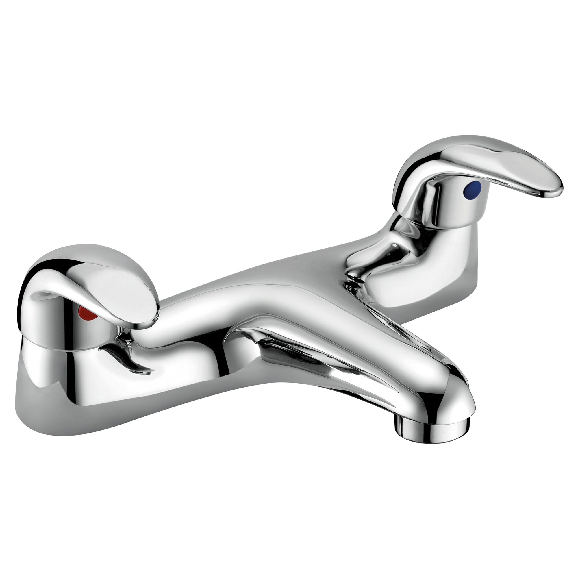 RAK Basic Modern Bath Filler Mixer Tap in Polished Chrome with Solid Brass Construction - Durable & Stylish