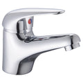 RAK Basic Basin Mono Mixer Tap - Polished Chrome, Solid Brass, Inc. Waste & Hoses