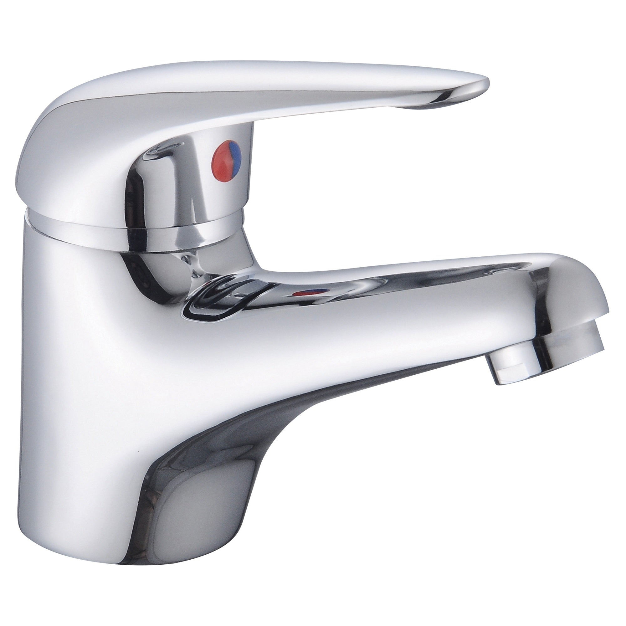 RAK Basic Basin Mono Mixer Tap - Polished Chrome, Solid Brass, Inc. Waste & Hoses