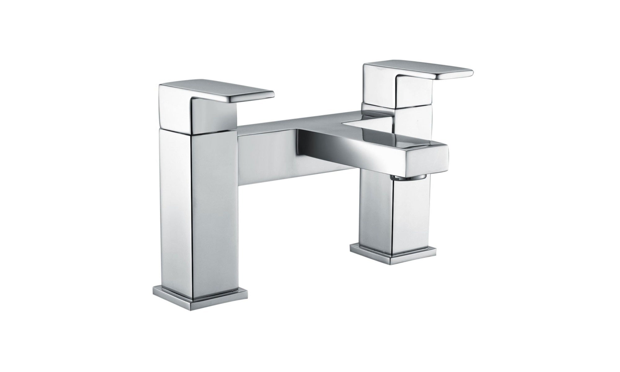 RAK Cubis Polished Chrome Modern Bath Filler Tap - Solid Brass & Deck-Mounted