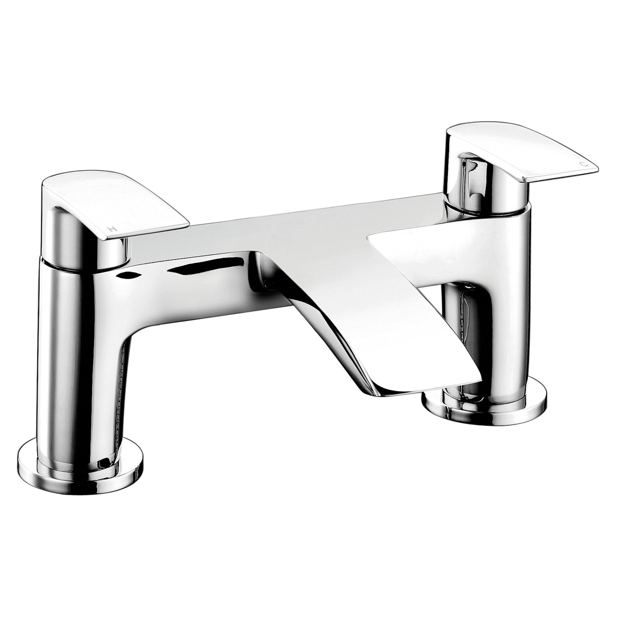 RAK Curve Polished Chrome Bath Filler Mixer Tap - Durable Solid Brass & Modern Design