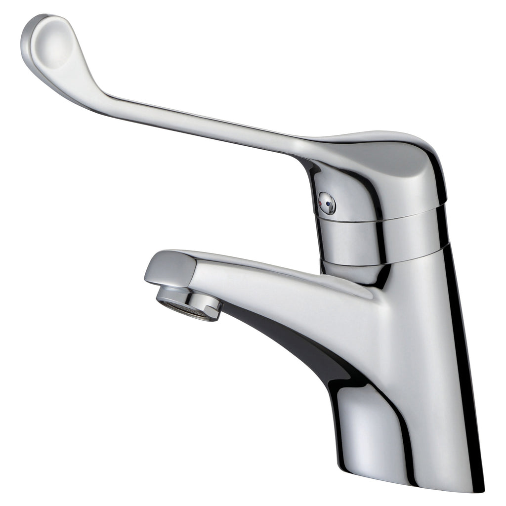 RAK Commercial Sequential Thermostatic Basin Mixer Tap - Polished Chrome, Solid Brass, Single Lever