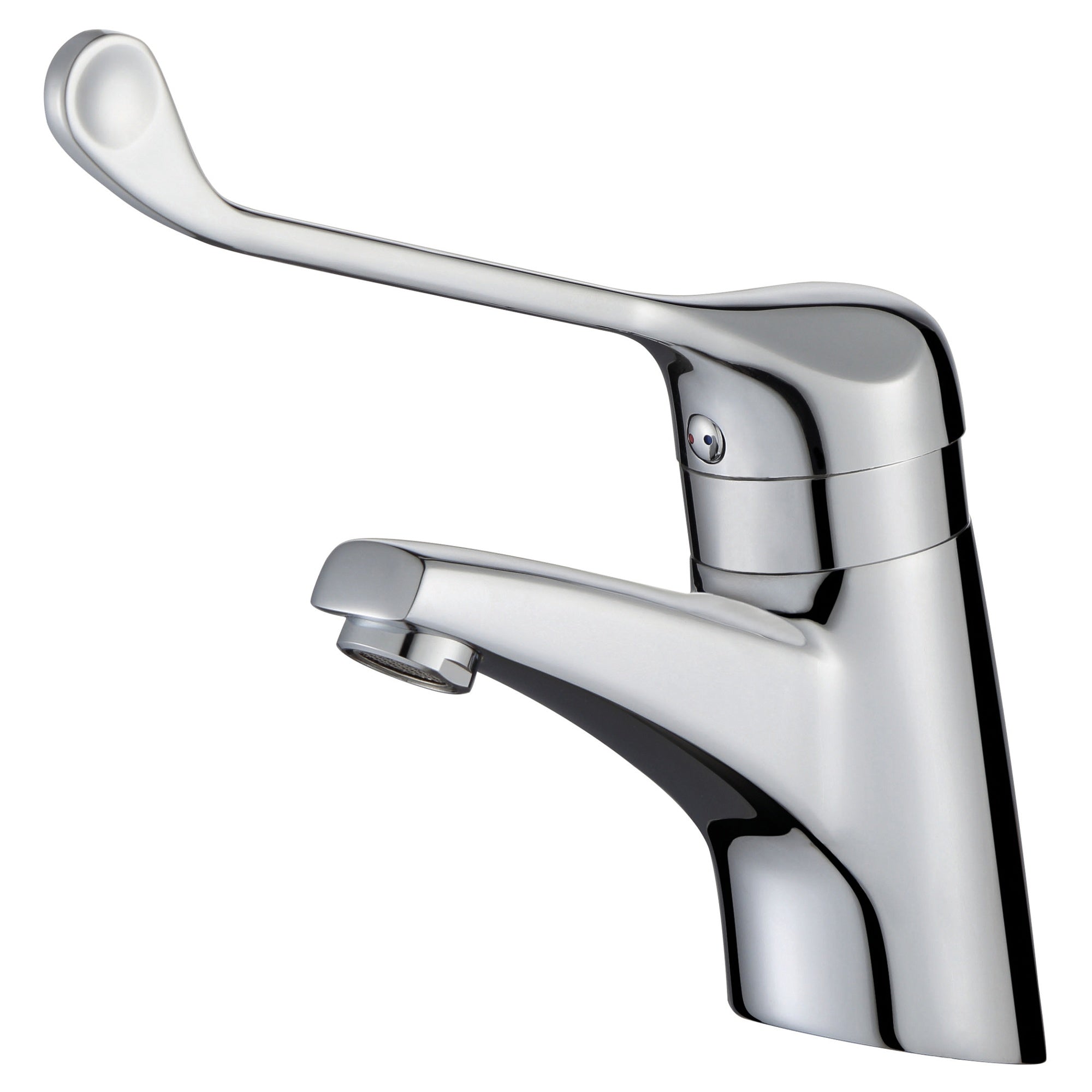 RAK Commercial Sequential Thermostatic Basin Mixer Tap - Polished Chrome, Solid Brass, Single Lever