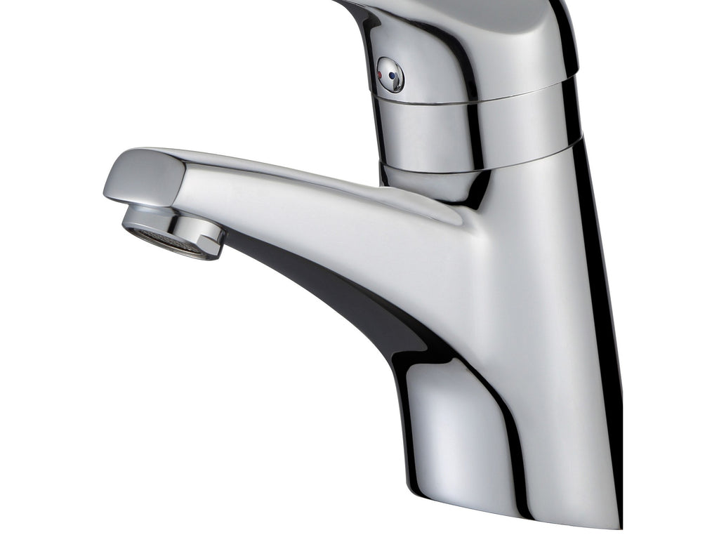 RAK Commercial Sequential Thermostatic Basin Mixer Tap - Polished Chrome, Solid Brass, Single Lever
