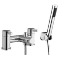RAK Prima Modern Polished Chrome Deck Mounted Bath Shower Mixer Tap with Handset - Solid Brass