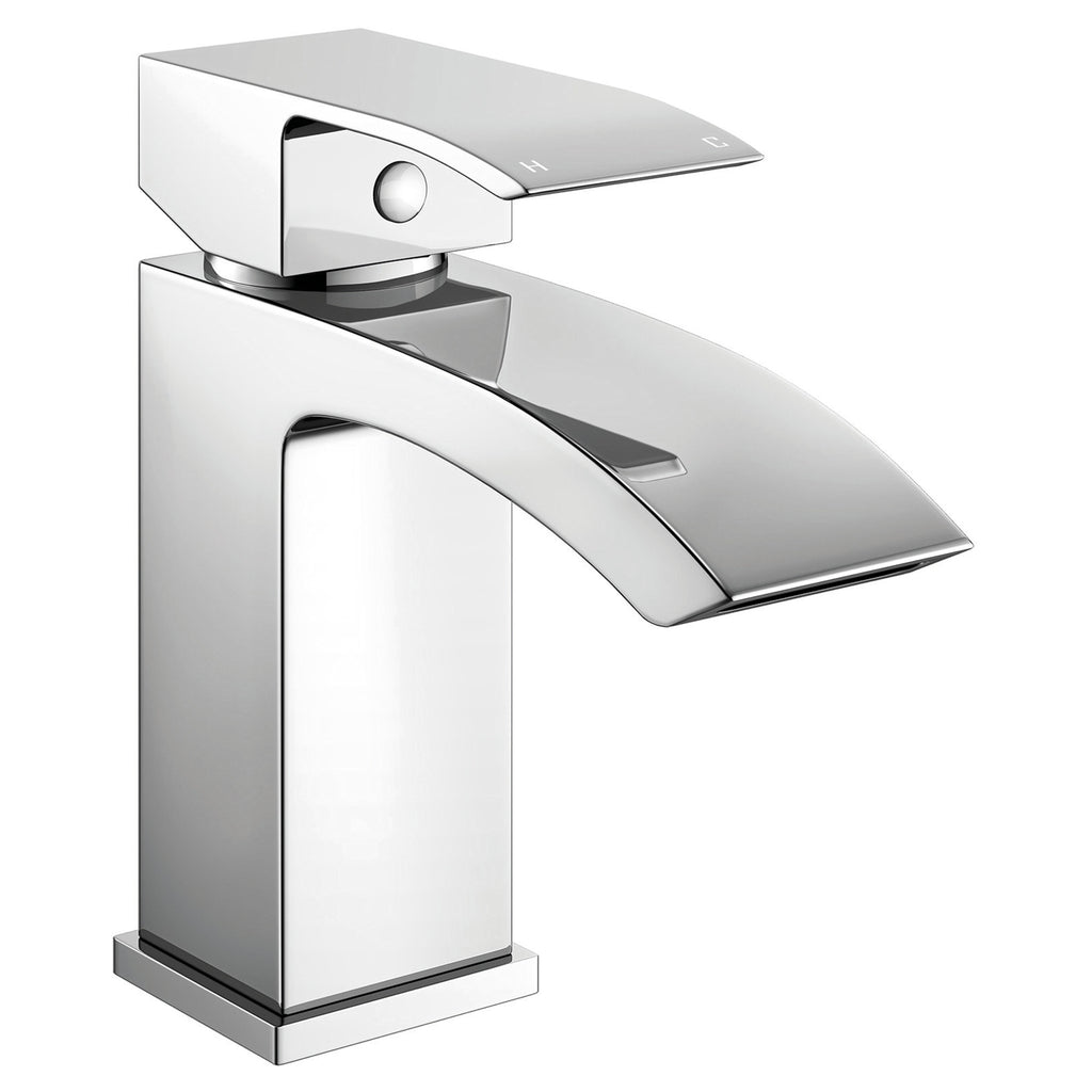 RAK Metropolitan Basin Mixer Tap - Polished Chrome Modern Mono Design - Solid Brass - 15 Year Guarantee