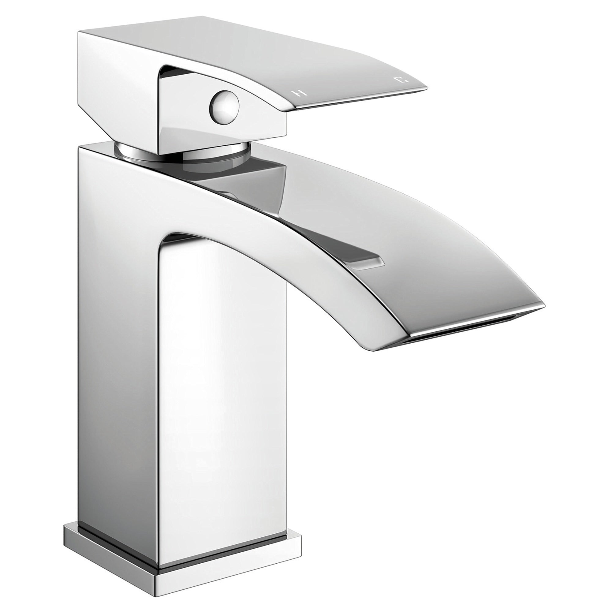 RAK Metropolitan Basin Mixer Tap - Polished Chrome Modern Mono Design - Solid Brass - 15 Year Guarantee