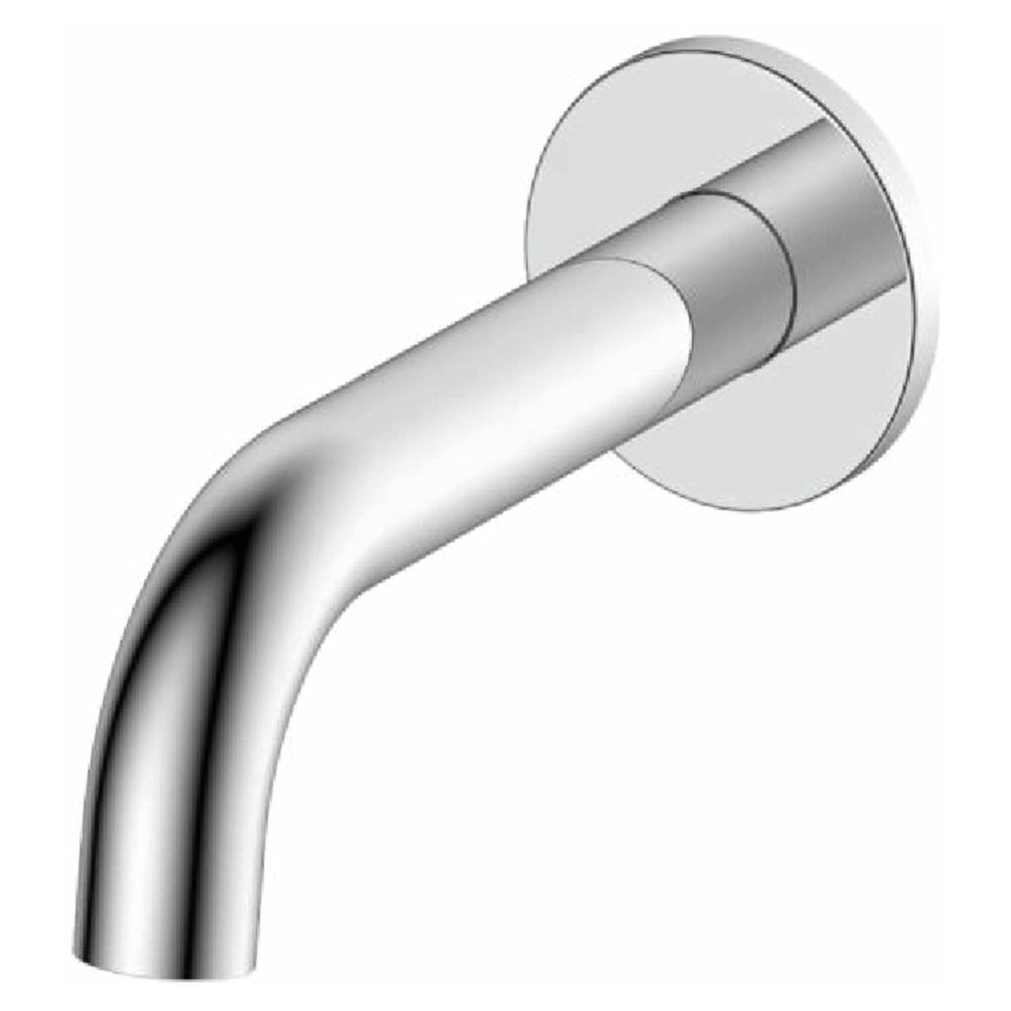 RAK Ceramics Prima Tech Polished Chrome Wall Mounted Bath Filler Spout, Solid Brass, 1 Hole, Modern