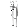 RAK Washington Polished Chrome Traditional Floor Standing Bath Shower Mixer Tap with Shower Kit