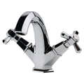 RAK Washington Traditional Basin Mixer Tap - Polished Chrome, Solid Brass, 1/4 Turn