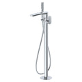RAK Mercury Modern Floor Standing Bath Shower Mixer Tap - Polished Chrome, Solid Brass