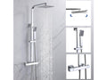 Modern Square Exposed Thermostatic Mixer Shower Set Shower Head and Handheld