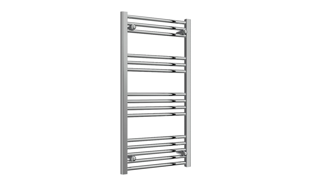 Reina Capo Flat Heated Designer Ladder Towel Rail - 1000 x 500 mm - Chrome