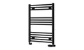Reina Capo Flat Heated Designer Ladder Towel Rail - 800 x 600 mm - Black