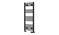 Reina Capo Flat Heated Designer Ladder Towel Rail - 1000 x 400 mm - Black