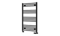 Reina Capo Flat Heated Designer Ladder Towel Rail - 1000 x 600 mm - Black