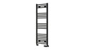 Reina Capo Flat Heated Designer Ladder Towel Rail - 1200 x 400 mm - Black