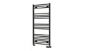 Reina Capo Flat Heated Designer Ladder Towel Rail - 1200 x 600 mm - Black